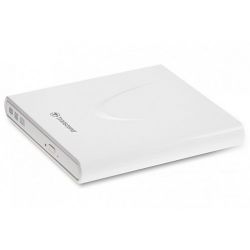 Transcend Extra Slim Portable DVD Writer USB 2.0, White DVD Író