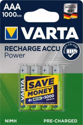 VARTA Power AAA 1000mAh Ni-MH 1,2V (4 db) Újratölthető akku elem