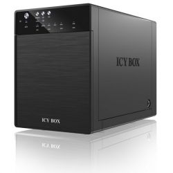 Icy Box IB-3640SU3 4x3,5'' SATA to USB 3.0, eSATA, JBOD fekete HDD ház