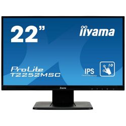 Iiyama T2252MSC-B1 22" FHD IPS VGA, DVI-D, USB fekete LED monitor