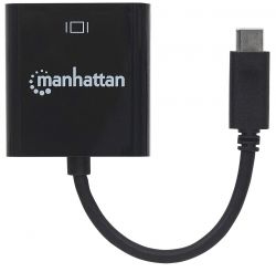 Manhattan 151788 USB-C 3.1 HDMI-re M/F 1080p 4K fekete átalakító adapter