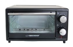 Esperanza EKO007, Calzone, 900W, 10L, 250 °C, Fekete, Elektromos mini sütő