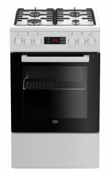 Beko FSE52320DWD, 7900 W, 55 L, 50 cm, 6 Funkció, LED Kijelző, Szabadonálló, Gáz, (A), Fehér kombinált tűzhely