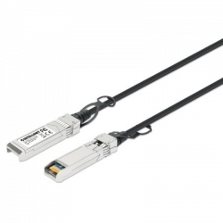 Intellinet 508391 InfiniBand és száloptikai kábel 1 M SFP+ Fekete, Ezüst