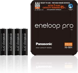 Panasonic Eneloop Pro AAA 930mAh NIMH (4 db) Újratölthető elem (+ elemtároló tok)