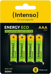 Intenso Energy Eco AAA 850mAh Ni-MH (4 db) Újratölthető akku elem
