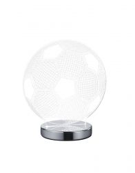TRIO Ball 7W 22cm átlátszó/króm asztali lámpa
