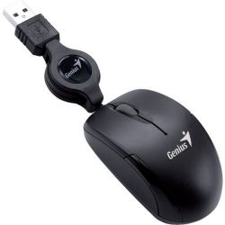 Genius Micro Traveler V2 1200DPI USB optikai fekete egér