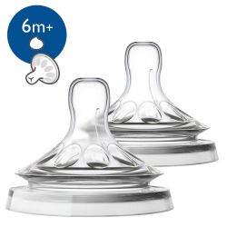 Philips Avent Natural SCF046/27 2 x Y-vágású  6h+ átlátszó pótcumi