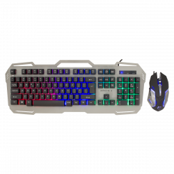 White Shark Apache-2 GMK-1901HU 3200 DPI, LED, USB 2.0 szürke-fekete gamer csomag egér + billentyűzet (magyar)