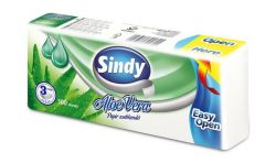 "Sindy" 100 db 3 rétegű aloe vera illatú papír zsebkendő