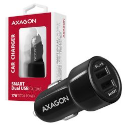 AXAGON PWC-5V5 2.4A + 2.4A fekete autós töltő