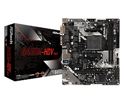 ASROCK B450M-HDV R4.0 mATX AM4 DDR4 HDMI alaplap
