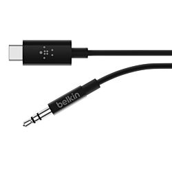  Belkin RockStar™ 3.5mm Audio with USB-C™ Connector USB C Fekete audio kábel