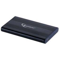 Gembird külső USB 2.0 ház 2.5'' SATA HDD-re/SSD, alumínium, fekete