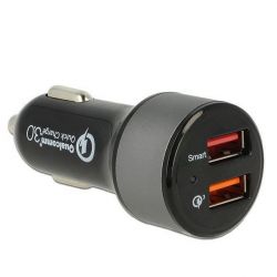 Delock 2 x USB Qualcomm Quick Charge 3.0 fekete autós töltő adapter