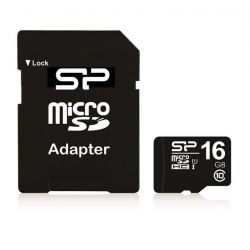 Silicon Power 16GB microSDHC Class 10 memóriakártya + adapter