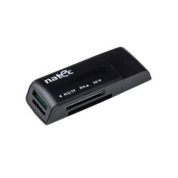 Natec MINI ANT 3 SDHC, MMC, M2, Micro SD, USB 2.0 fekete kártyaolvasó