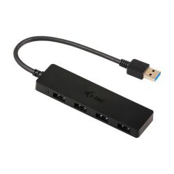 iTec USB 3.0 4 portos passzív fekete SLIM HUB