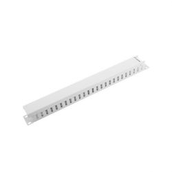 Lanberg kabelrendező 1U takarópanellel 19'' rack szekrényhez szürke