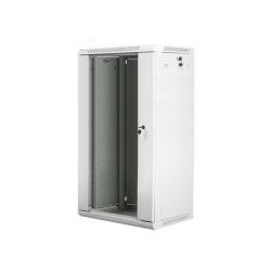 Lanberg 19'' 22U 600x600mm fekete (üvegajtó) fali rack szekrény