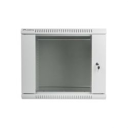 Lanberg 19'' 9U 600x450mm szürke (üvegajtó) fali rack szekrény