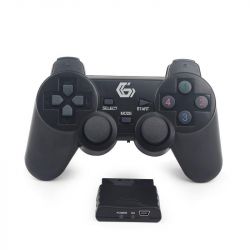 Gembird JPD-WDV-01 vezeték nélküli PS2 / PS3 / PC Dual Vibrációs gamepad