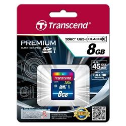 Transcend 8GB SDHC Class 10 memóriakártya