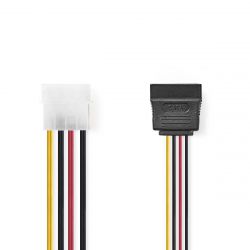 Nedis CCGP73520VA015 Molex apa- 2x SATA 15-Pin anya 0.2 m többszínű kábel