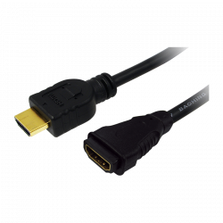 Logilink CH0059 HDMI 1.4 High Speed Ethernet (8,16 Gbps) 1m fekete aranyozott bővítő kábel