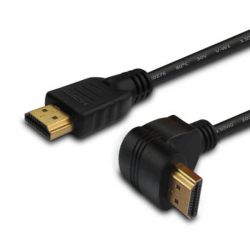 Elmak SAVIO CL-108 HDMI v2.0, 3D, 4Kx2K, 1.5m, hajlított fekete kábel