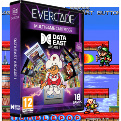 Evercade #02, Data East Arcade 1, 10in1, Retro, Multi Game, Játékszoftver csomag