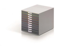 DURABLE "VARICOLOR® 10" szürke 10 fiókos műanyag irattároló