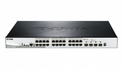 D-Link Switch 24x1000Mbps Poe + 4x10G SFP+Stackable L3 Smart switch