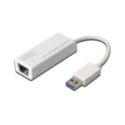 Digitus USB 3.0 fehér Gigabit Ethernet adapter