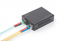 Digitus DN-82133 hálózati média konverter 1000 Mbit/s 1550 nm Multi-mode, Single-mode Fekete