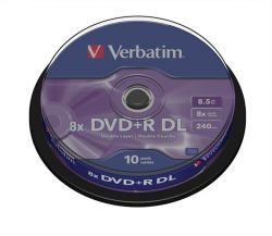 Verbatim "Double Layer" kétrétegű, 8,5GB, 8x, hengeren, DVD+R lemez