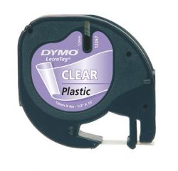 DYMO "Letratag" 12 mm x 4 m víztiszta feliratozógép szalag