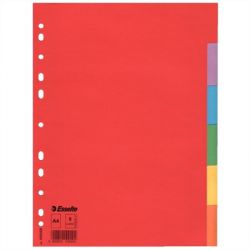 ESSELTE "Economy" A4 6 részes karton színes regiszter