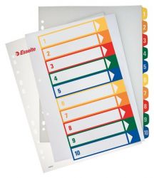 ESSELTE A4 Maxi nyomtatható műanyag 1-10 áttetsző regiszter