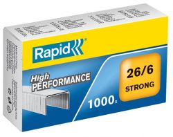 Rapid Strong 26/6 horganyzott tűzőkapocs (1000 db/doboz)