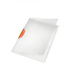 LEITZ "ColorClip Magic" A4 klipes PP narancssárga gyorsfűző