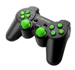 Esperanza EGG106G Corsair, PS2/PS3/PC, USB, Fekete-Zöld Vezetékes kontroller
