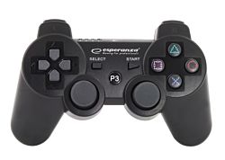 Esperanza EGG109K Marine, PlayStation 3, Bluetooth, Fekete Vezeték nélküli kontroller