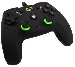 Esperanza EGG110K Vanquisher, PlayStation 3, PC, USB, Fekete Vezetékes kontroller