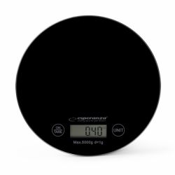 Esperanza EKS003K Mango LCD kijelzős fekete konyhai mérleg