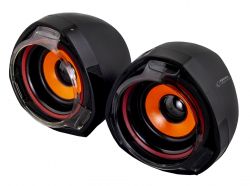 Esperanza EP141 RUMBA 2.0 USB 2x2,5W fekete asztali hangszóró