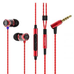 SoundMagic E10C Jack fekete-piros mikrofonos fülhallgató
