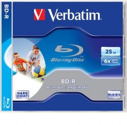 Verbatim nyomtatható, 25GB, 6x, normál tok, BD-R BluRay lemez