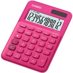 CASIO, "MS 20 UC" asztali 12 számjegyes piros számológép